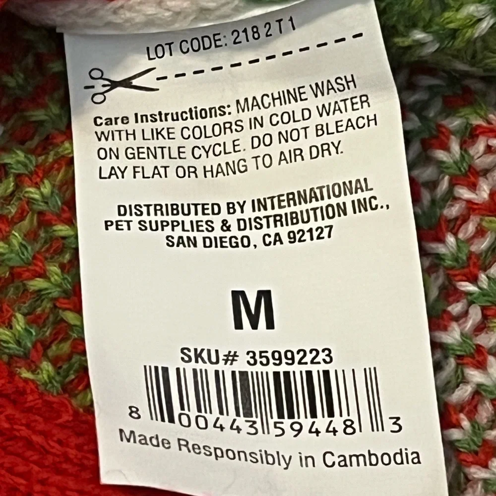 More & Merrier Argyle Pet Sweater